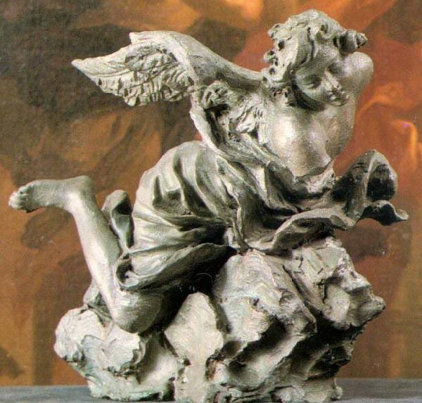 unknow artist Angel - Terracotta nad bronze Chigi Saracini Collection